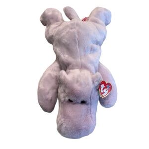 NEW Ty Original Beanie Buddy- Happy the Hippo 2000- Lavender